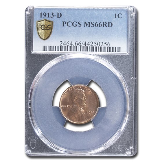 1913-D Lincoln Cent MS-66 PCGS (Red) 1913-D Lincoln Cent MS-66 PCGS (Red)